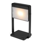 Nordlux Lampa Stołowa Saulio Aluminium Czarny 3.5W 200lm - 830 Ciepła Biel | IP44 - 3-Stopniowy Ściemnianie - Solar
