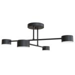 Emibig Lampa sufitowa Halo Stal Czarny | Nadaje Się Do 4x GX53 - Max 8W