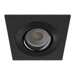Noxion Wpuszczany Spot Boxi MR16 Uchylny Tekstura & Błyszczący Czarny |Aukko 80mm - IP20 - W Tym GU10 Trzonek